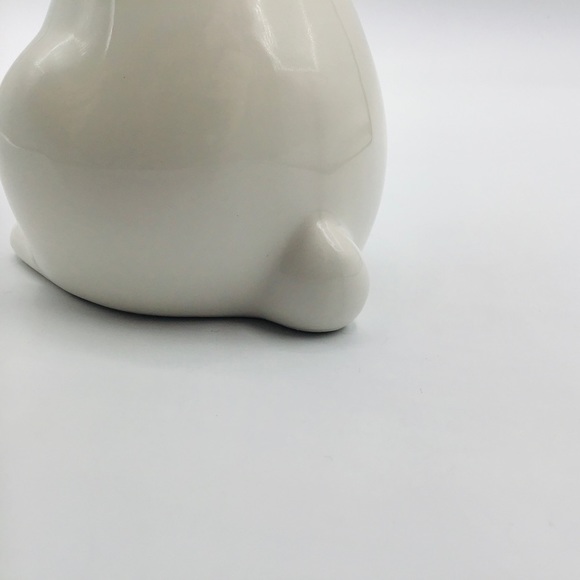 CERAMIC White Bunny Rabbit 8” Easter Spring Figure Farmhouse Decor Mantle Table - Picture 7 of 9